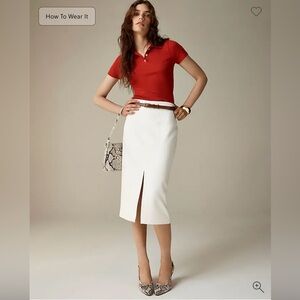 Elegant Ivory Pencil Skirt